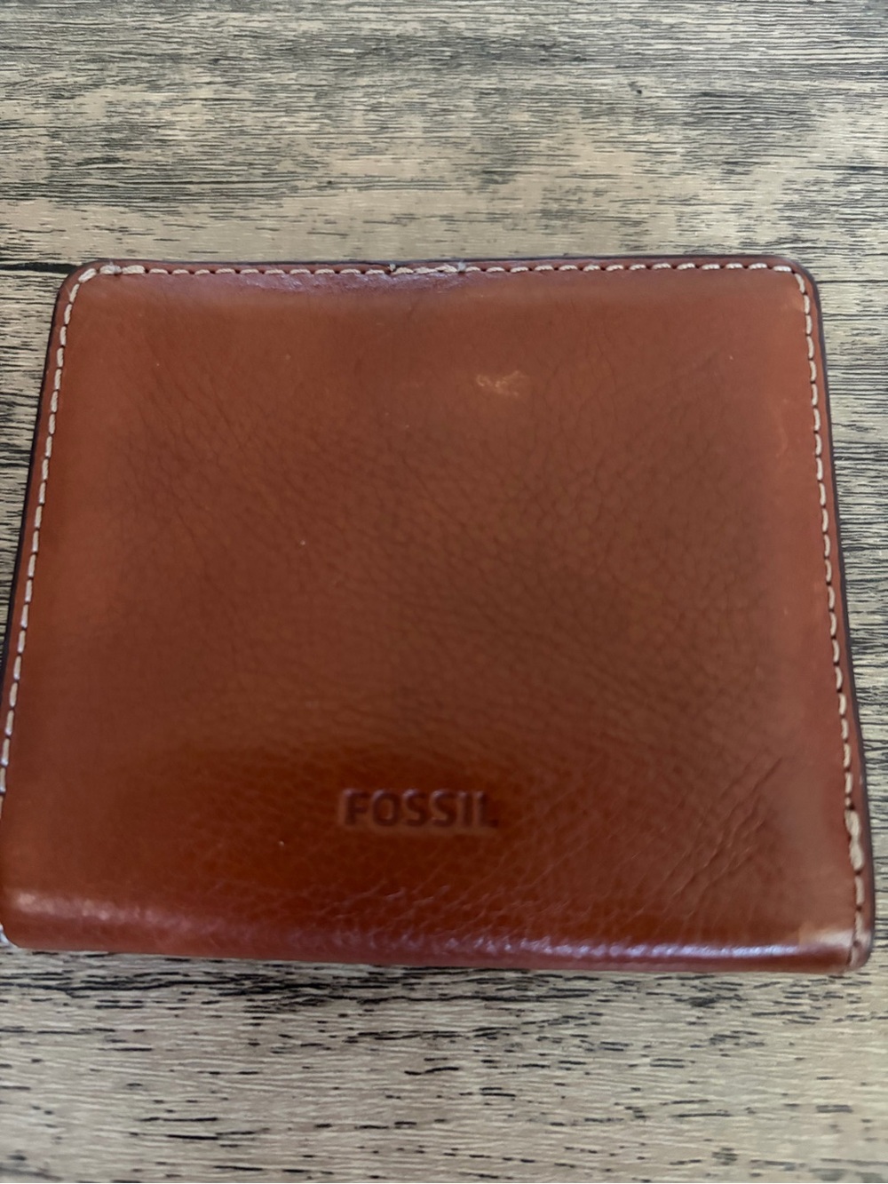 Fossil womens Harrell tab Brown Leather Bifold Wallet